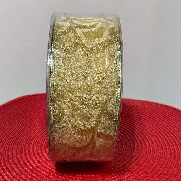 Members Mark Wired Ribbon Gold 55 yards NWT - Picture 2 of 5
